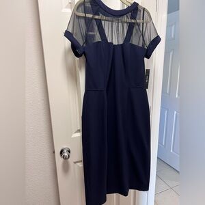 Ivy+ Blu Navy Cocktail Dress NWT